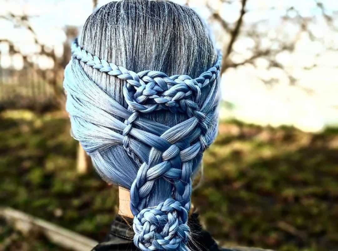 girl with blue Celtic Knot