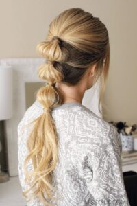 bubble ponytail hairstyles