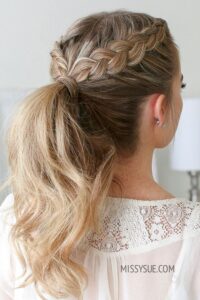 braided ponytail hairstyles for women