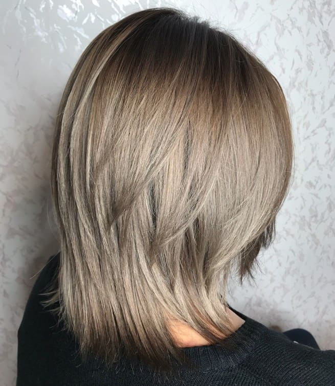 two tier shoulder length hair 