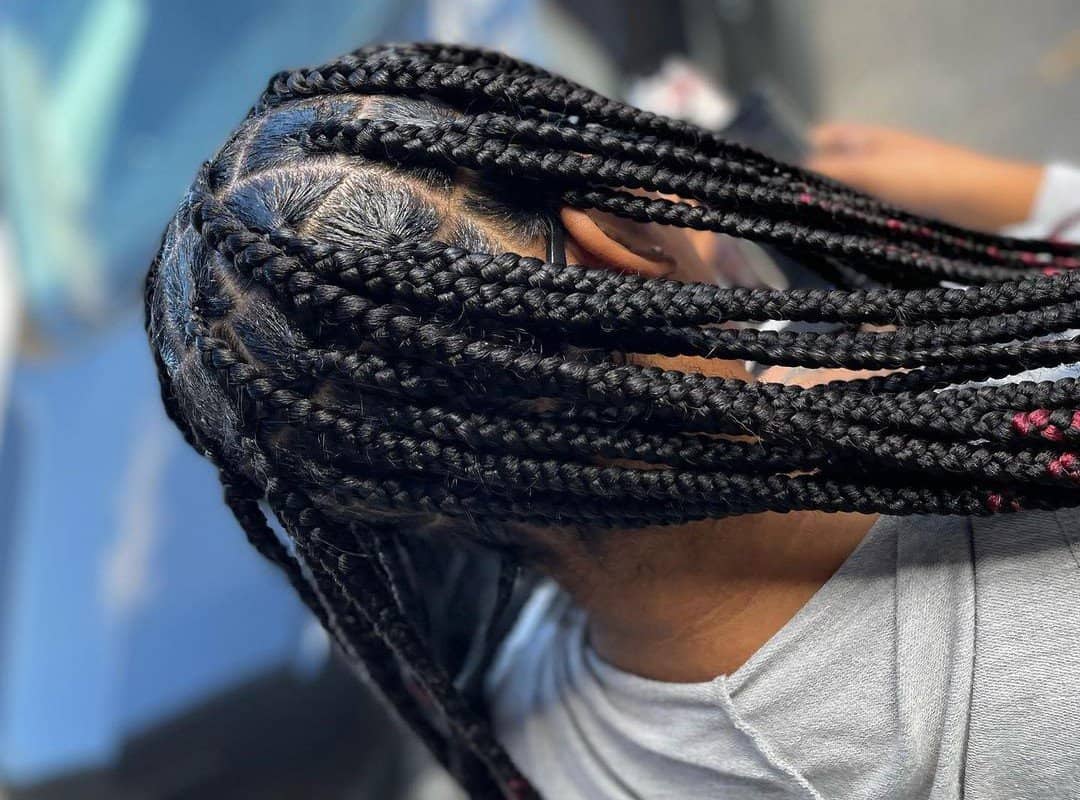 girl hair with bohemian braids