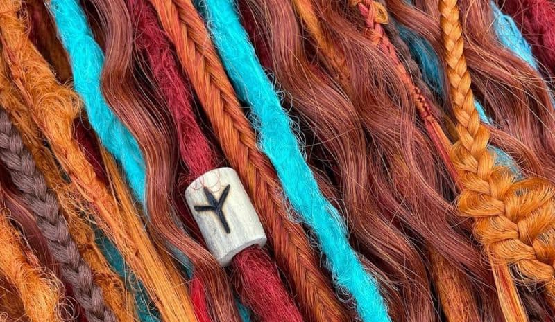 Ginger locks with blue locks