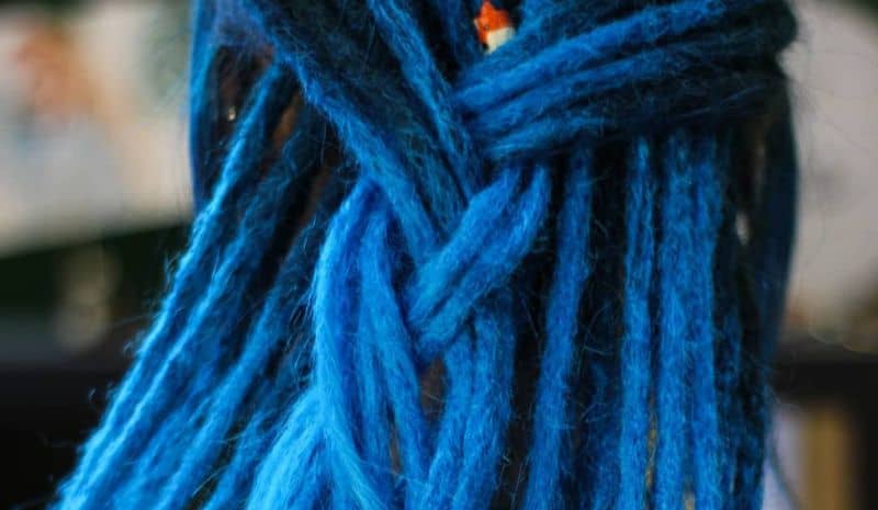 Ombre dreads on the head
