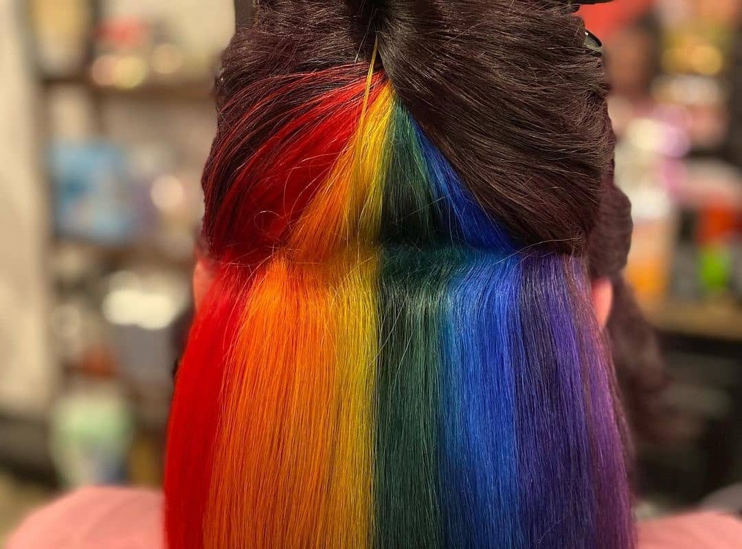 Short Hair with a Rainbow Underneath