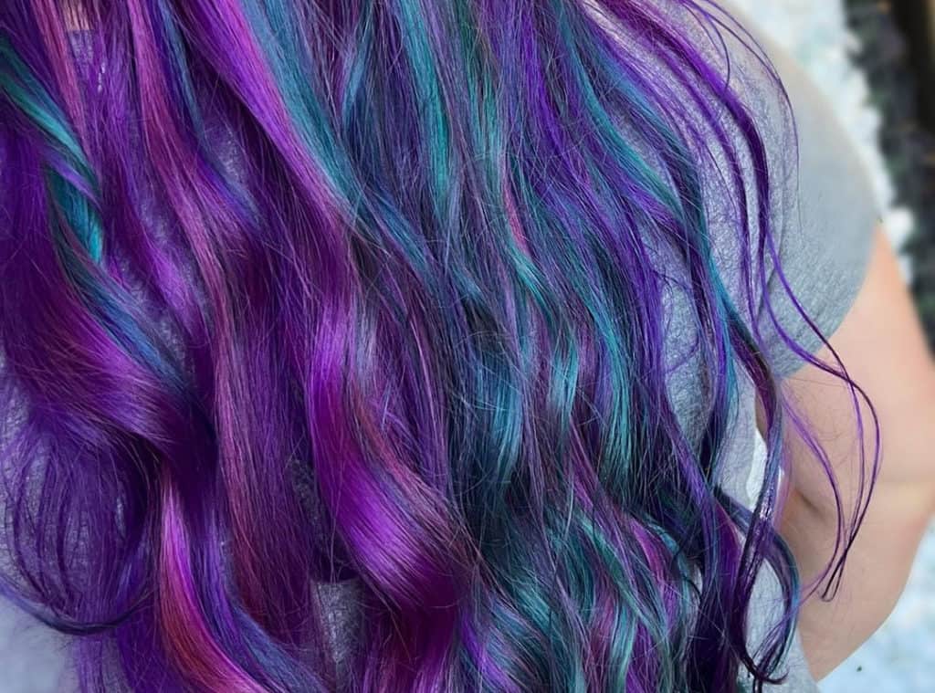 Dark mermaid galaxy hair