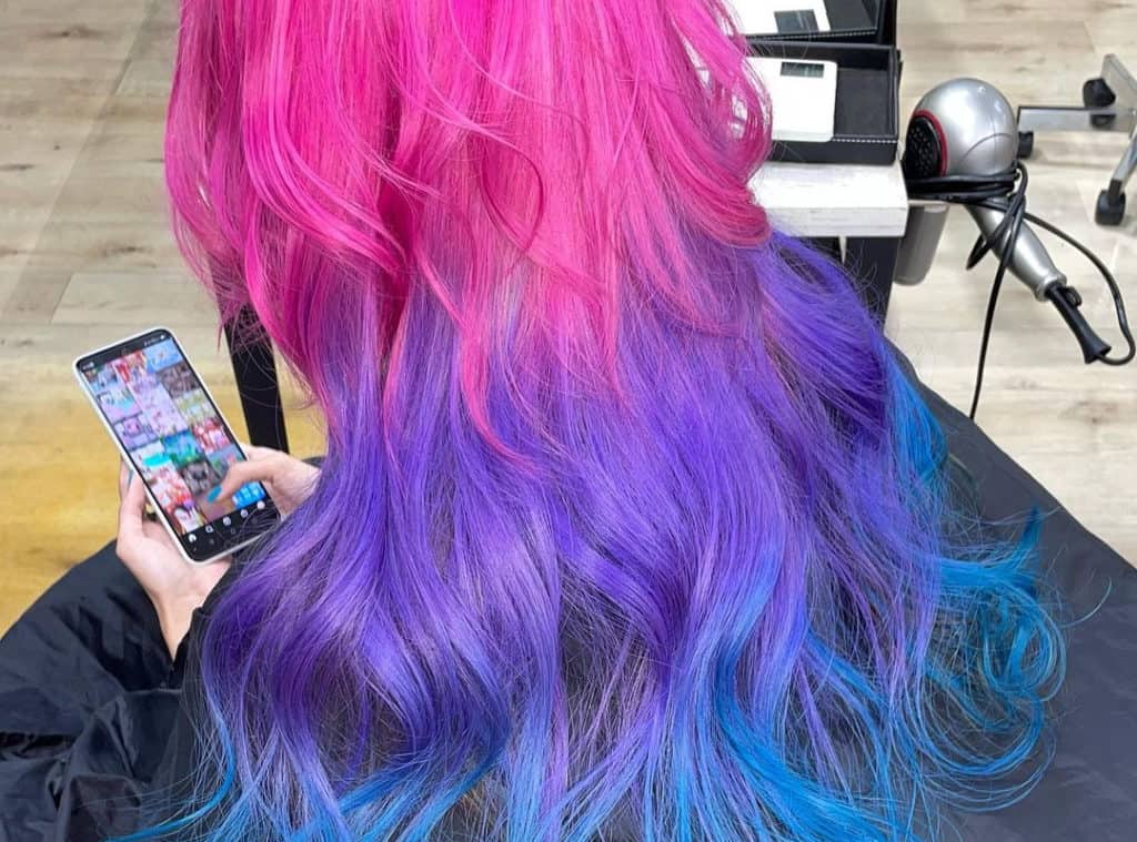 mermaid purple ombre hair
