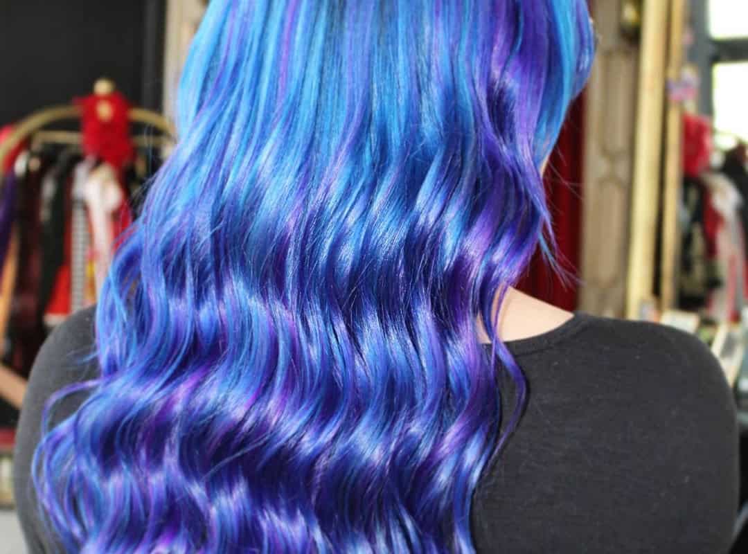 Mermaid blue galaxy hair