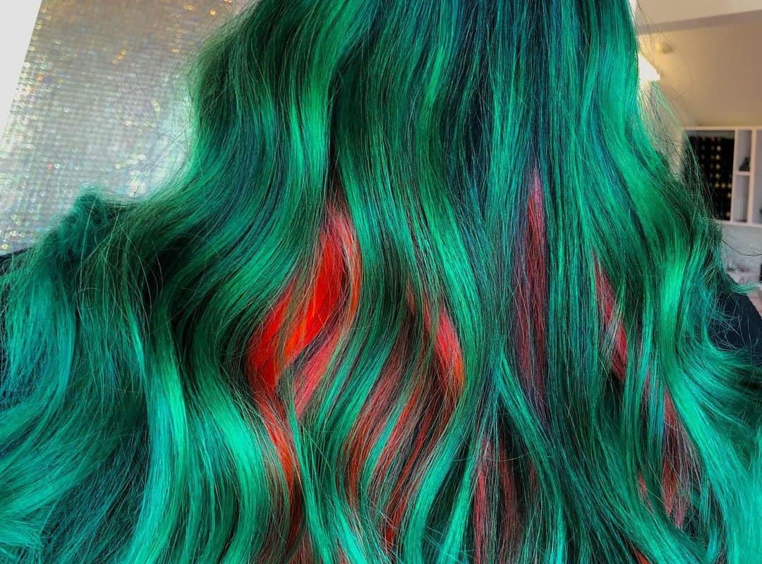 Red and Green Balayage