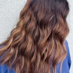 Brown and butterscotch caramel balayage