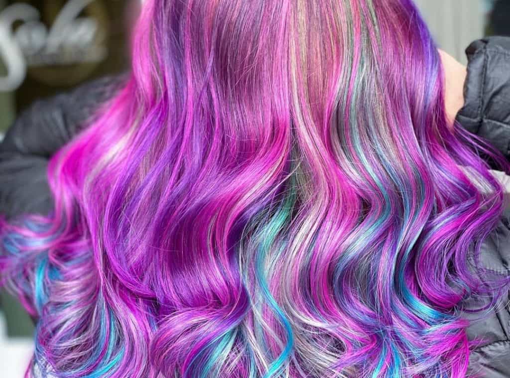 Mermaid unicorn galaxy hair
