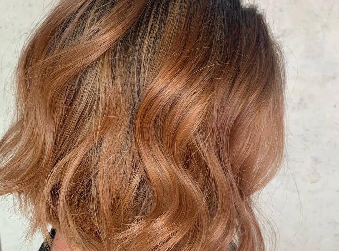 Asian blonde balayage for short hair