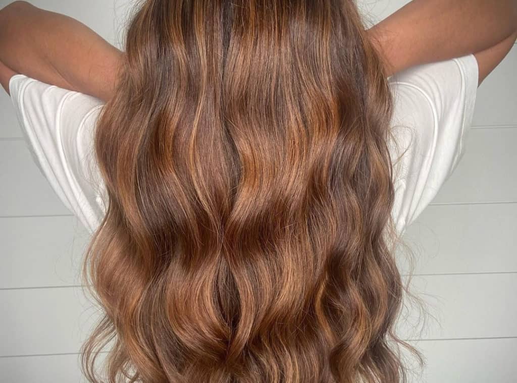 Chocolate butterscotch caramel balayage