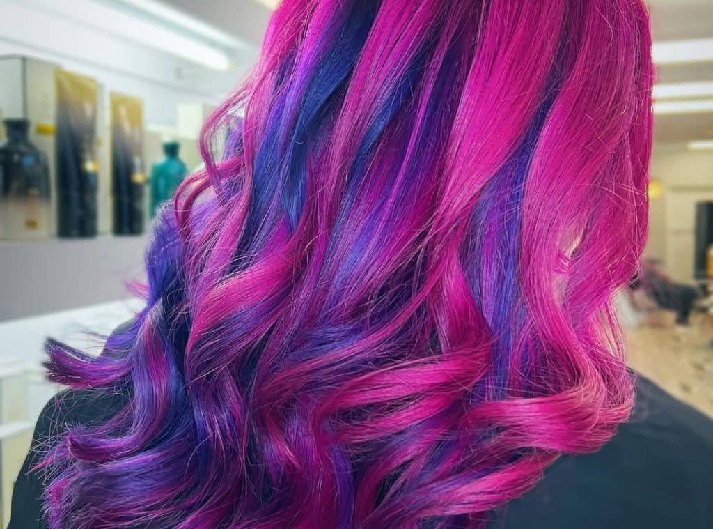 purple galaxy long hair