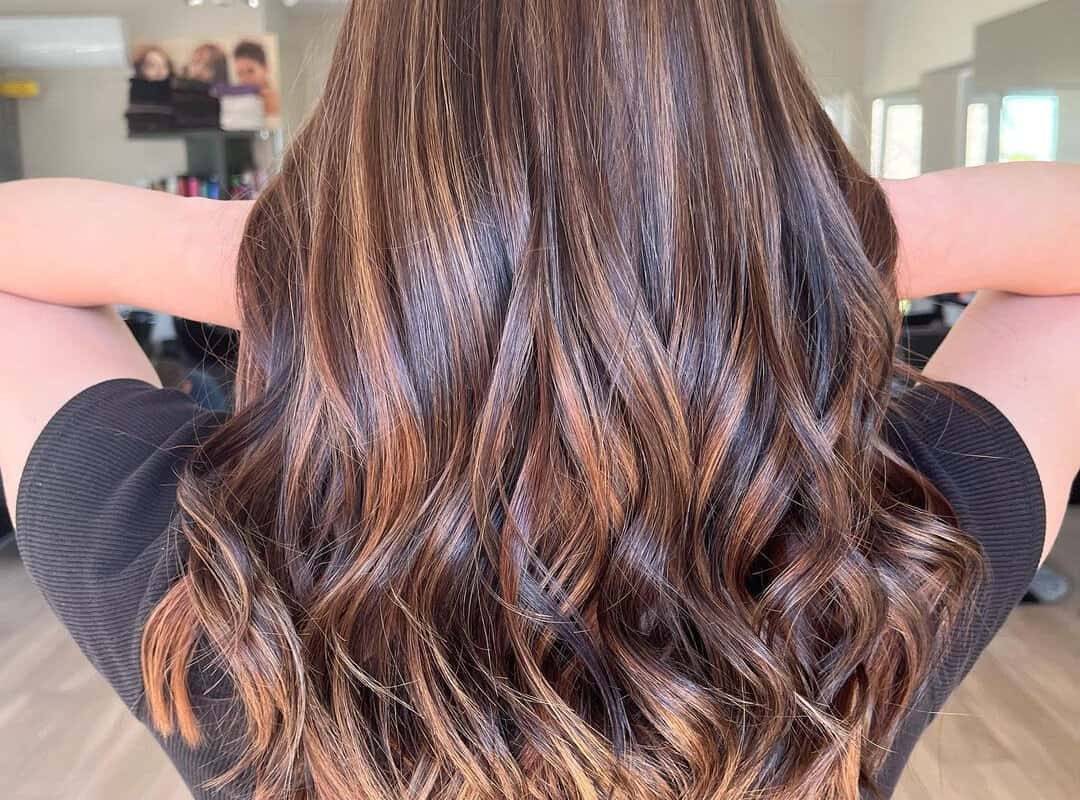 cinnamon butterscotch caramel balayage