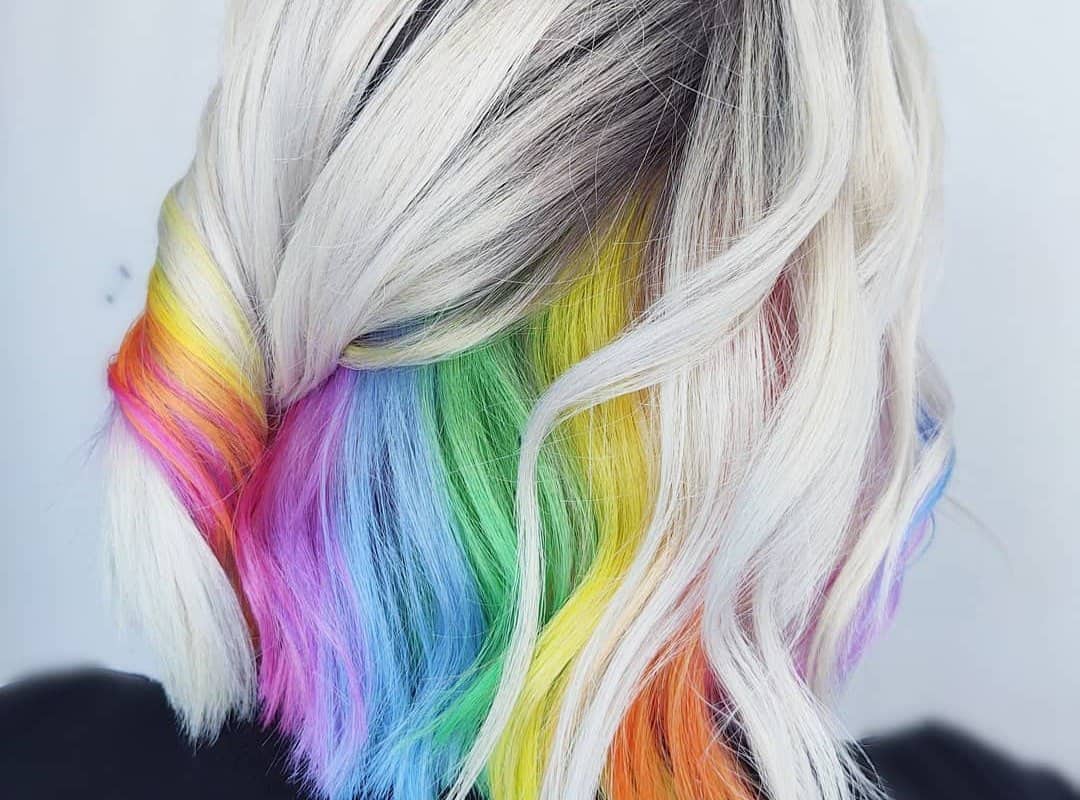 Silver Hair with a Rainbow hidden
