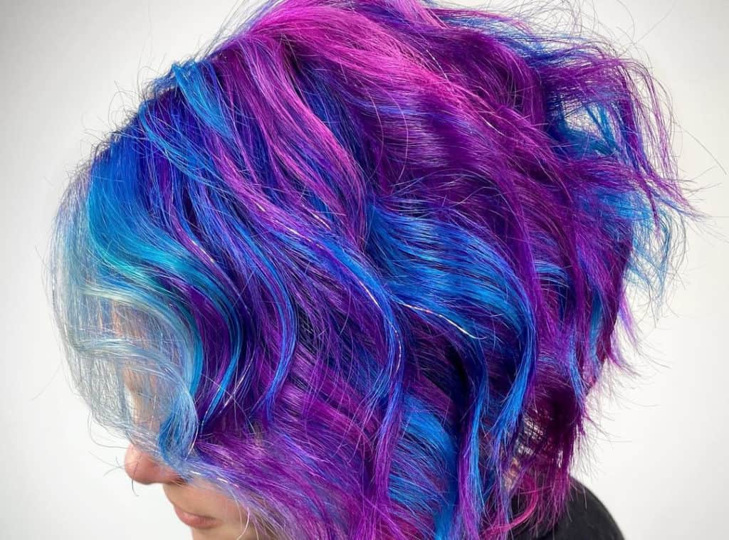 mermaid galaxy short hair