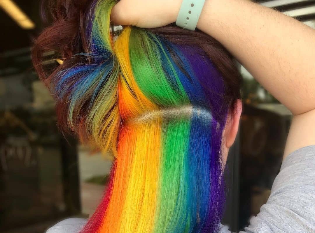 Red Hair with a Rainbow hidden