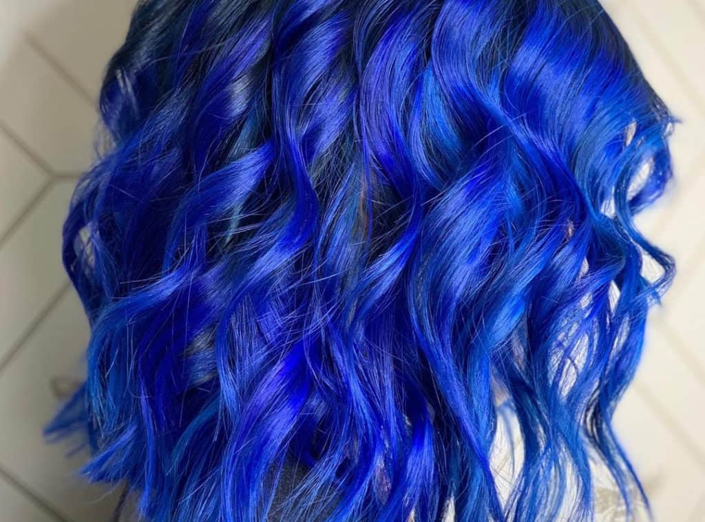 Hair with Electric blue balayage