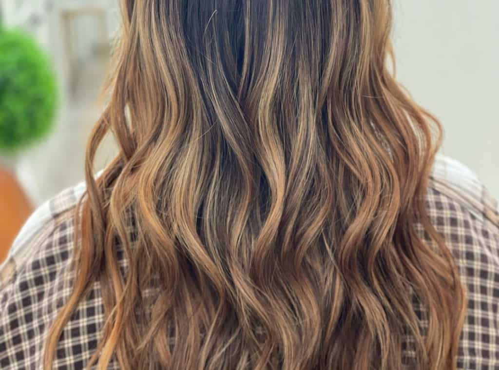 Butterscotch caramel balayage on Black hair