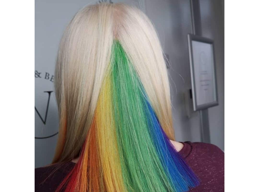 Blonde with a Rainbow hidden