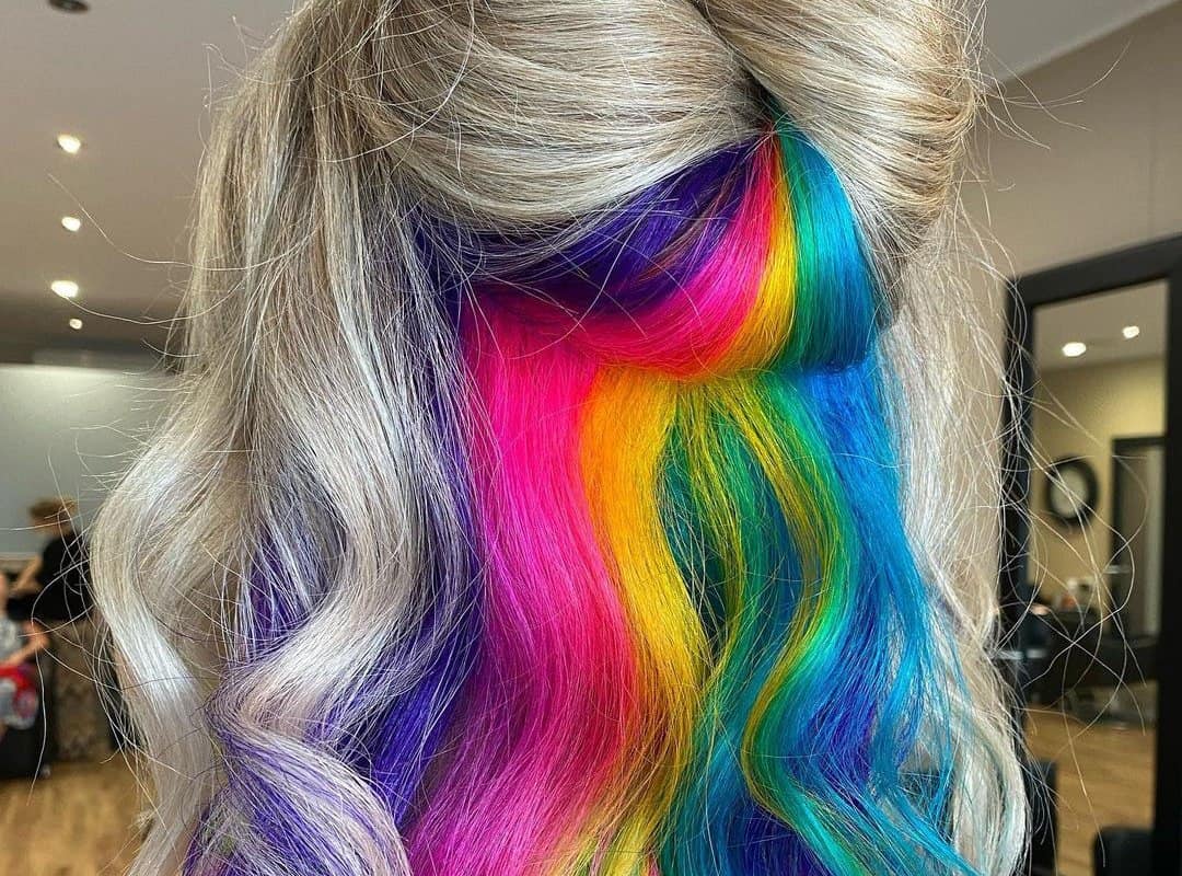 Grey Hair with a Rainbow Hidden