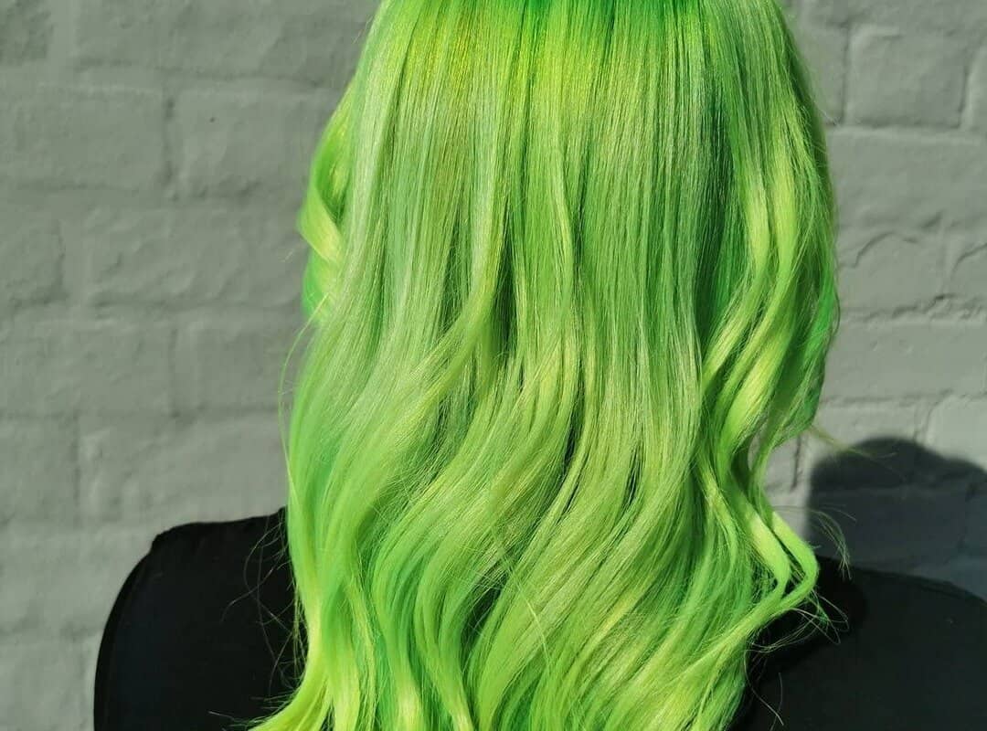 Light Neon Green Balayage