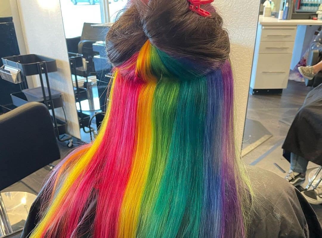 Dark Brown with a Rainbow Hidden