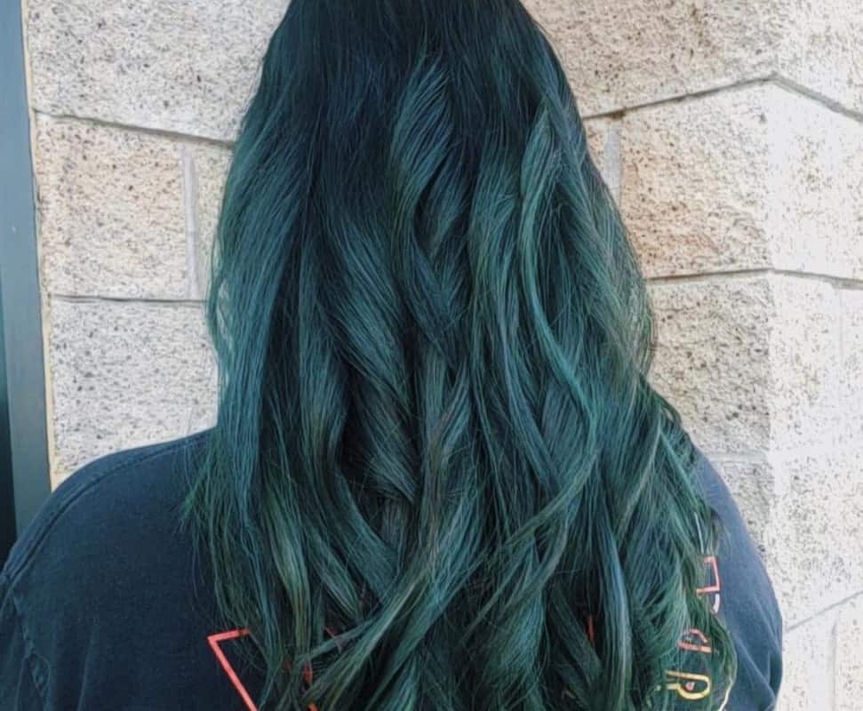 Smokey Green Balayage