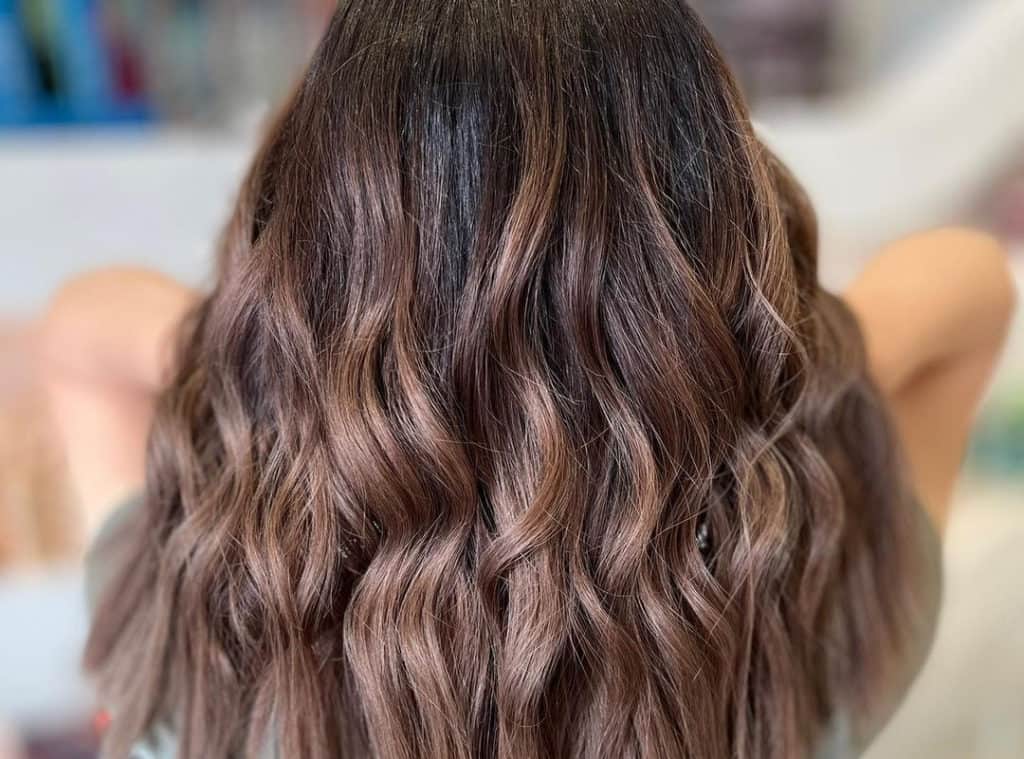 Dark brown to light brown balayage