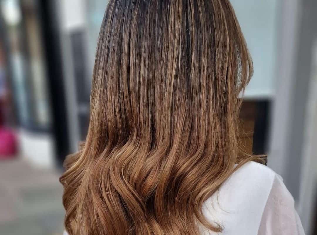 butterscotch caramel balayage hair 