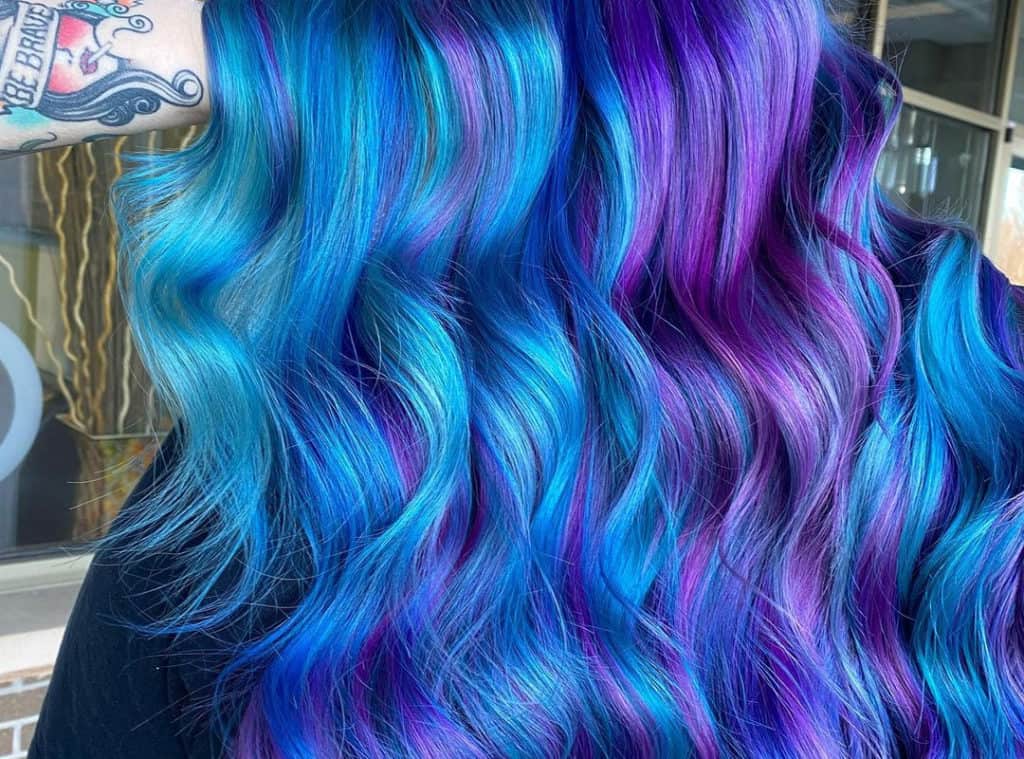 mermaid blue galaxy wave