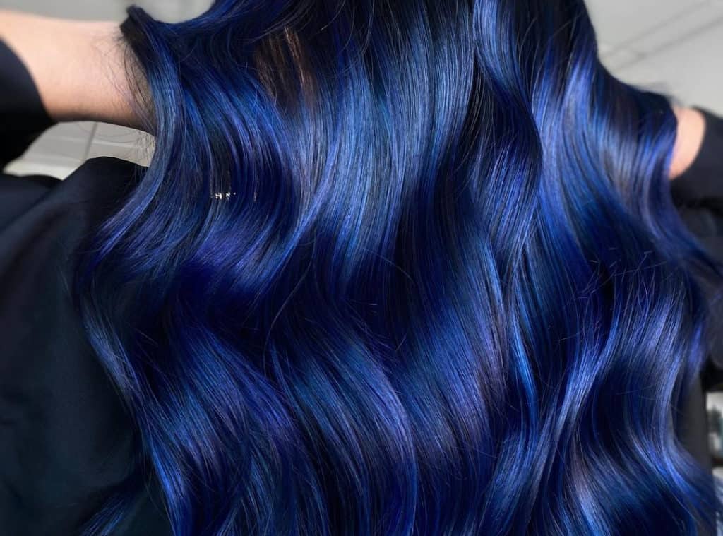Electric blue balayage
