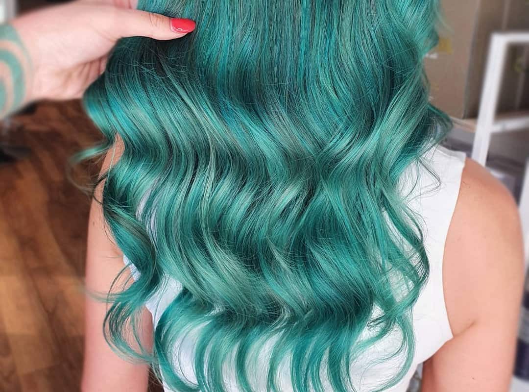 silver mint balayage