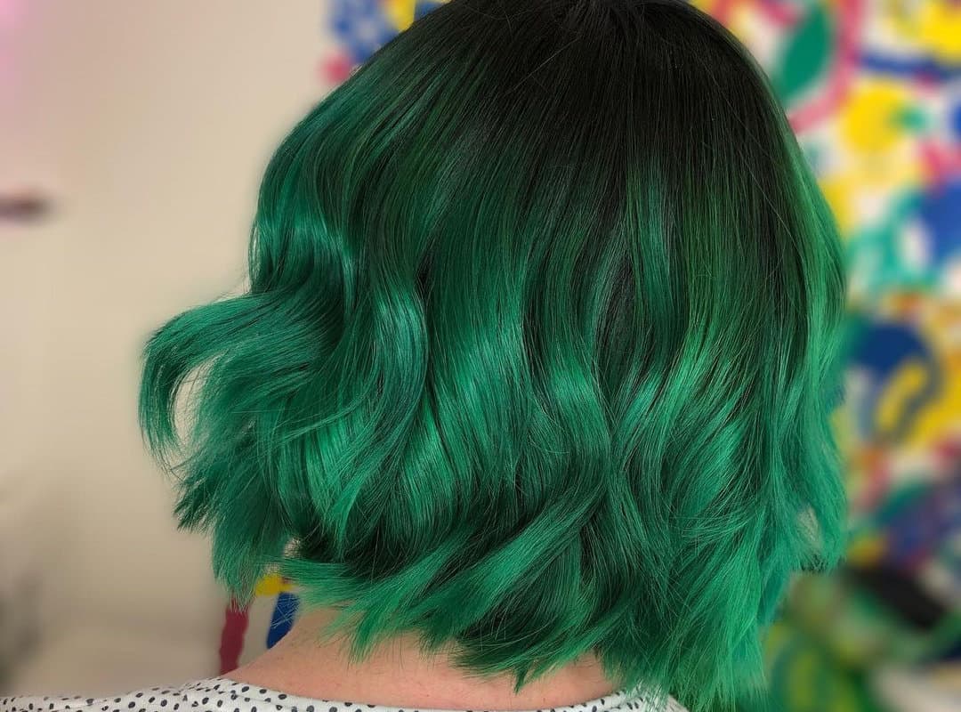 Bright Green Balayage