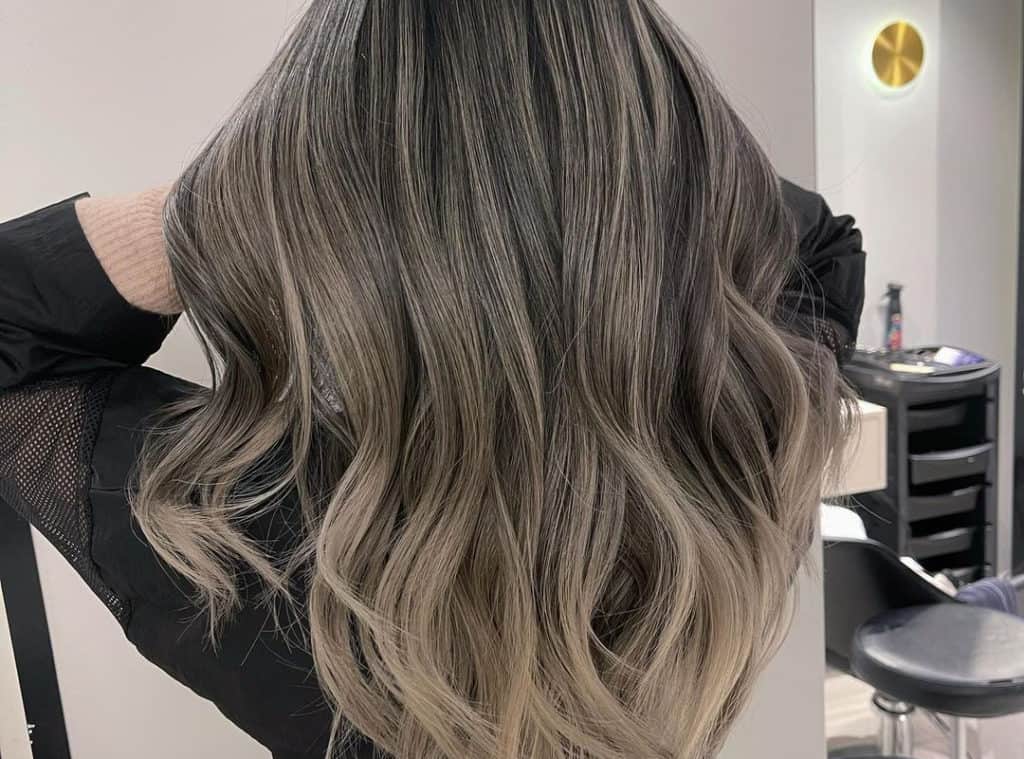 blonde balayage for dark Asian hair
