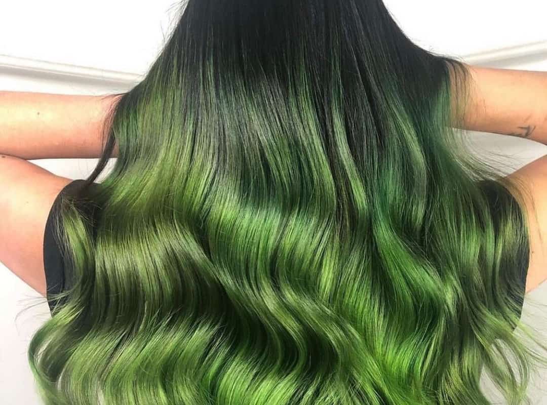 Olive and Forest Balayage Hairstyle