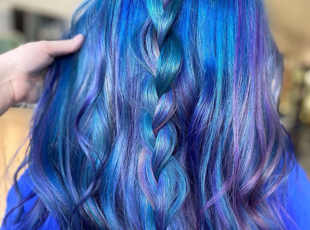 Mermaid blue galaxy for hair