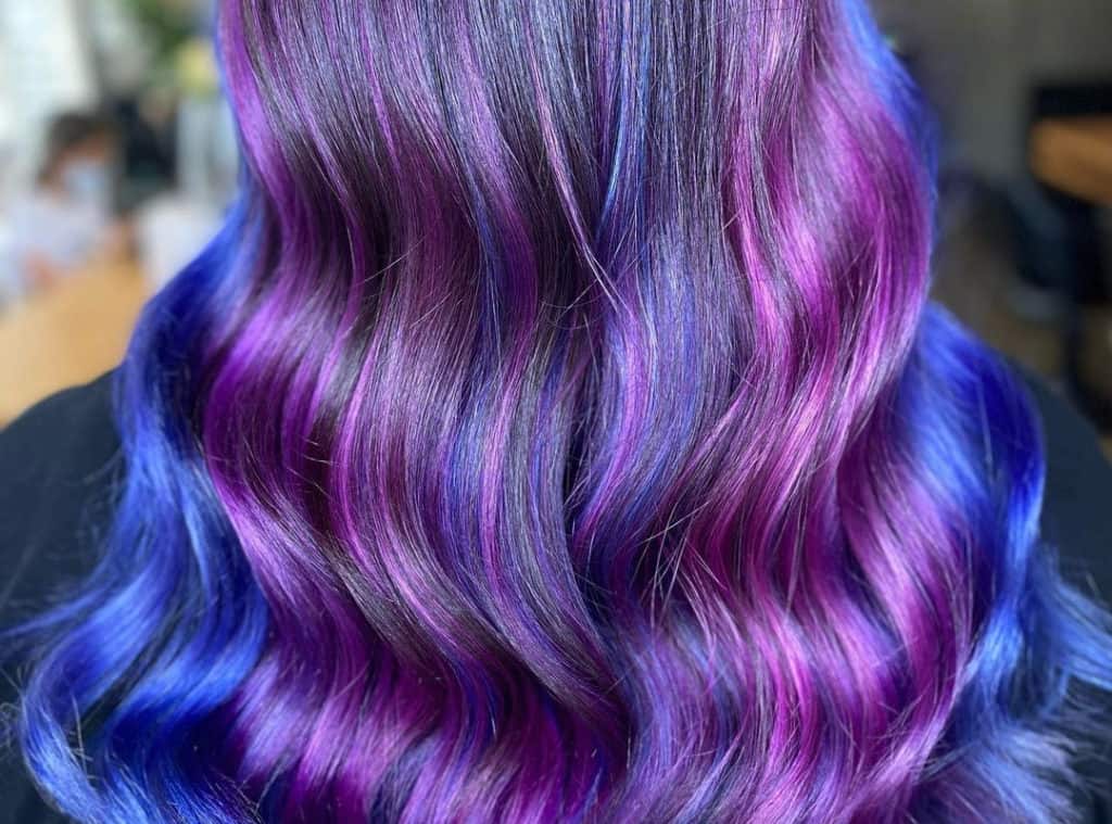mermaid galaxy ombre hairstyle