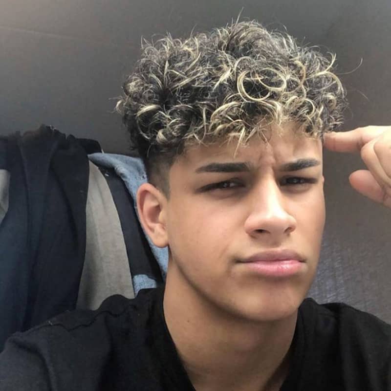 A man with a broccoli haircut