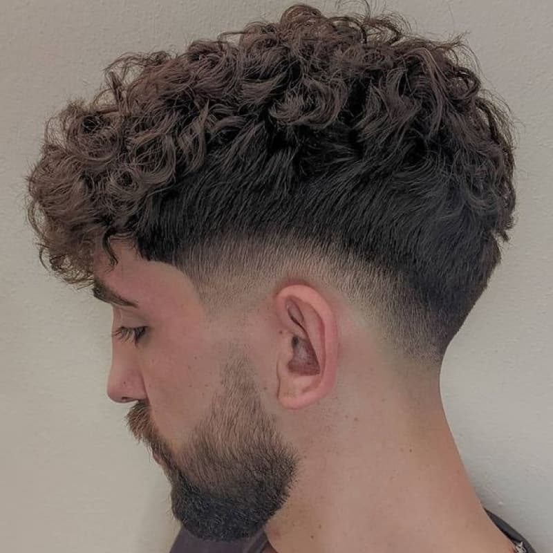 A man with a broccoli haircut