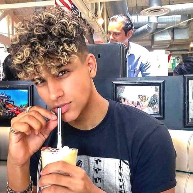 A man with a broccoli haircut