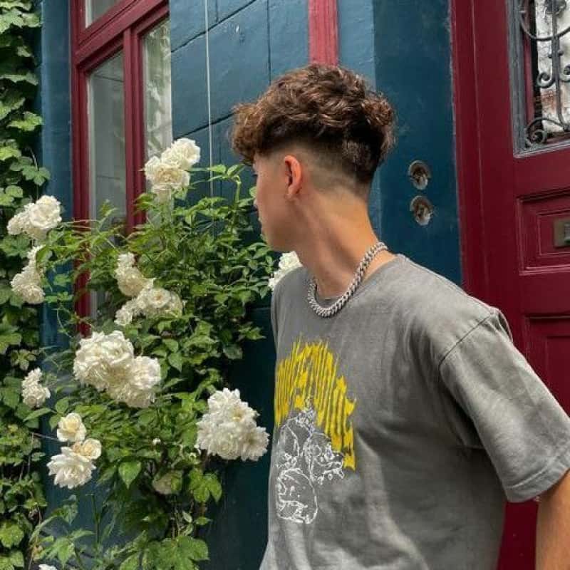 A man with a broccoli haircut