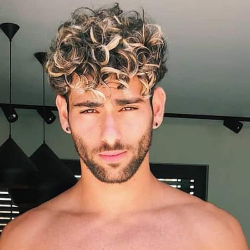 A man with a broccoli haircut