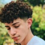 A man with a broccoli haircut