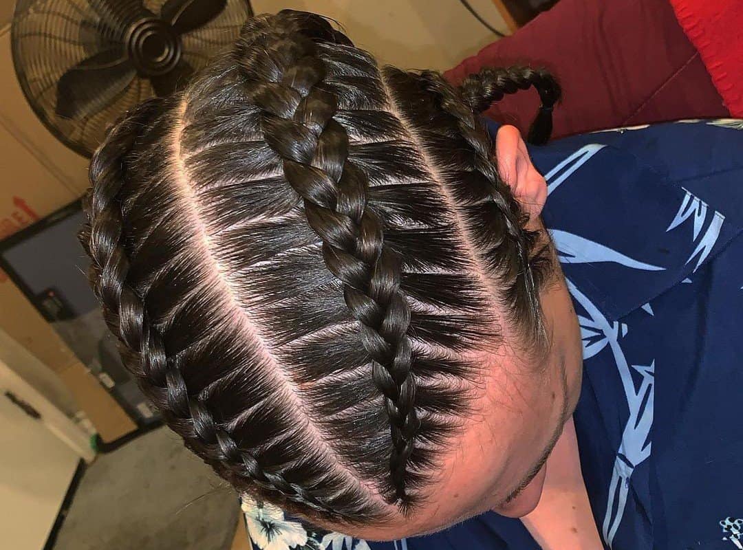 girl with brown 4-dutch braids