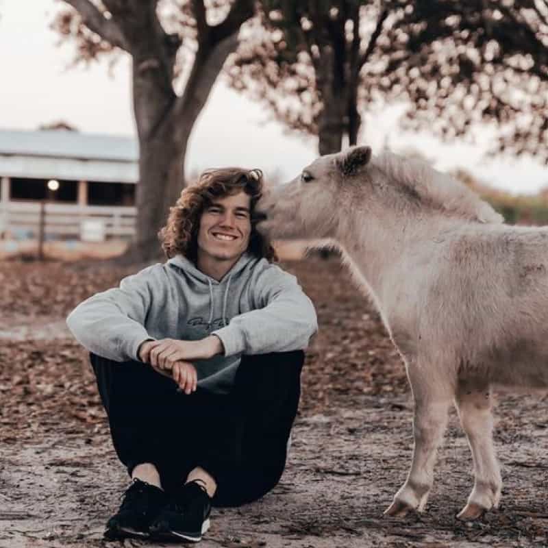 Danny Duncan with a pony