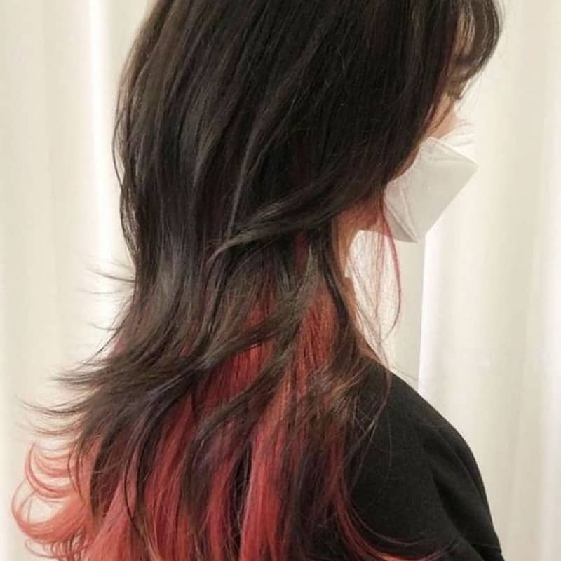 Girl with a dyed hush haircut