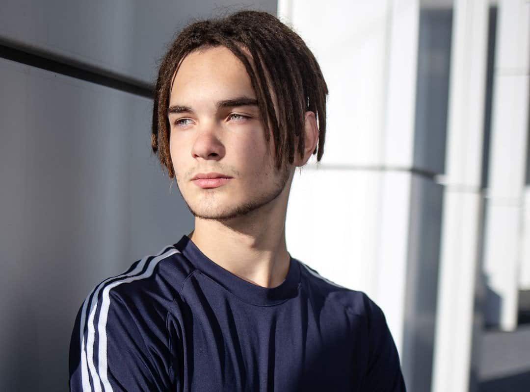 man with short hippie dreads